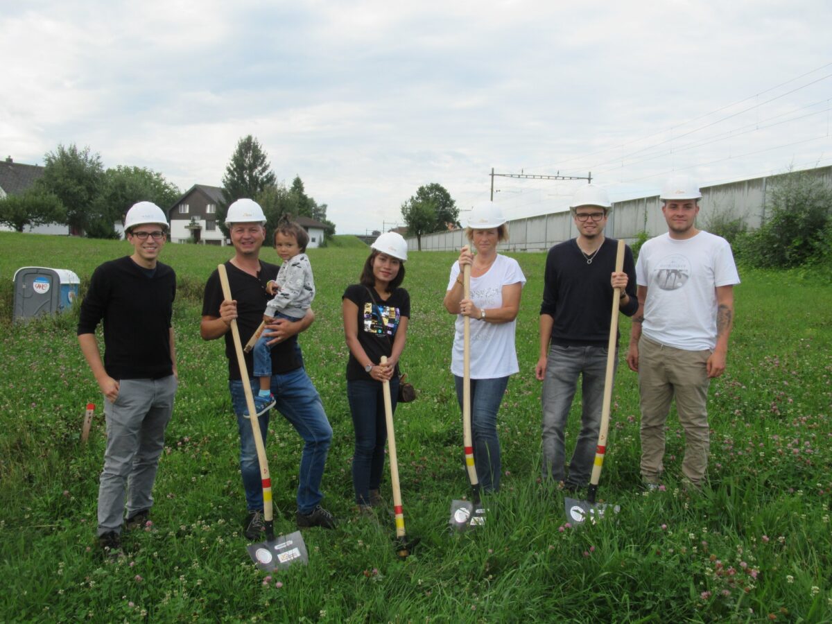 Spatenstich Überbauung Blumenrain in Düdingen
