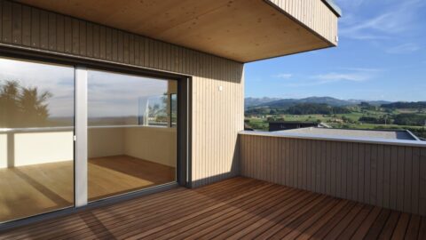 Terrasse einer Attika-Wohnung