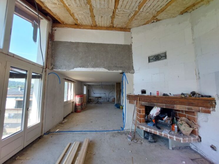 Wohnraum während der Bauphase