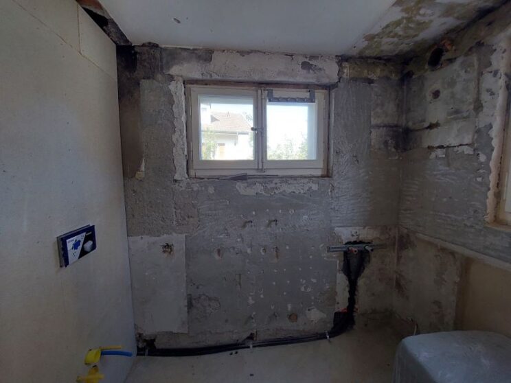 Tages WC während der Bauphase